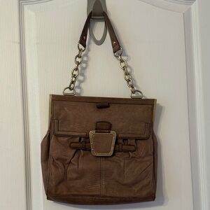 Brown Chain Strap Handbag